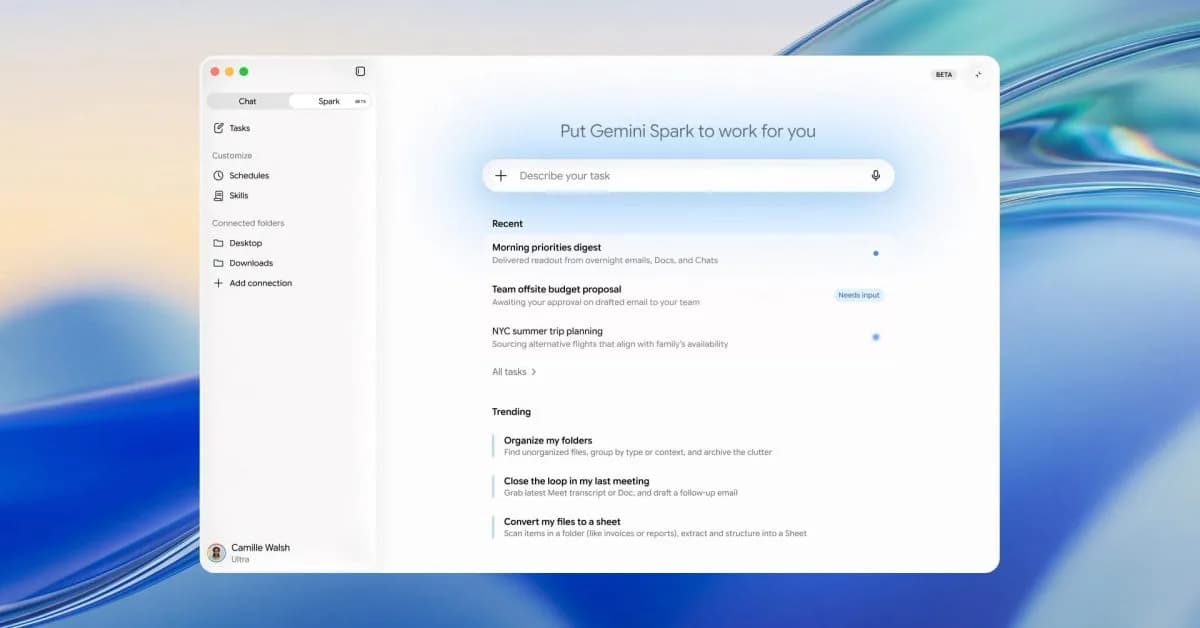 Gemini Spark 開始直接改 Workspace 文件，Google 個 AI agent 終於掂到正本
