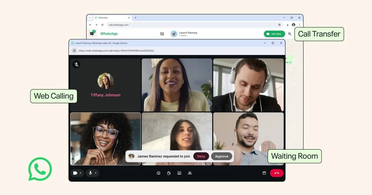 WhatsApp Web 終於可直接打電話：群組通話、轉機同等候室點用