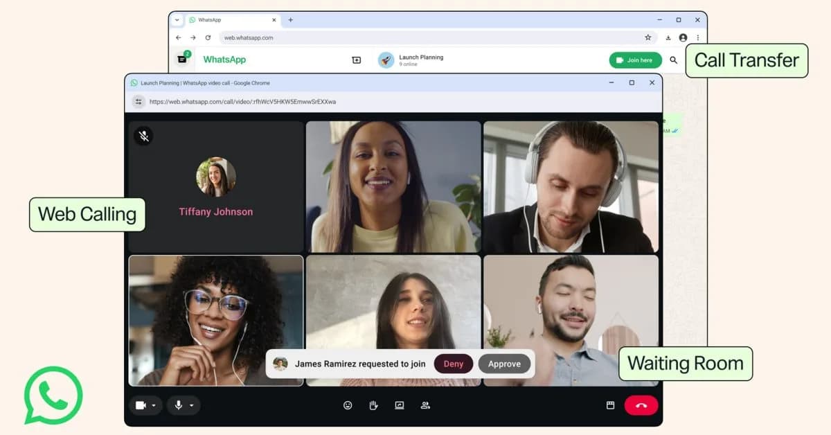 WhatsApp Web 終於可直接打電話：群組通話、通話轉移同權限設定一次睇