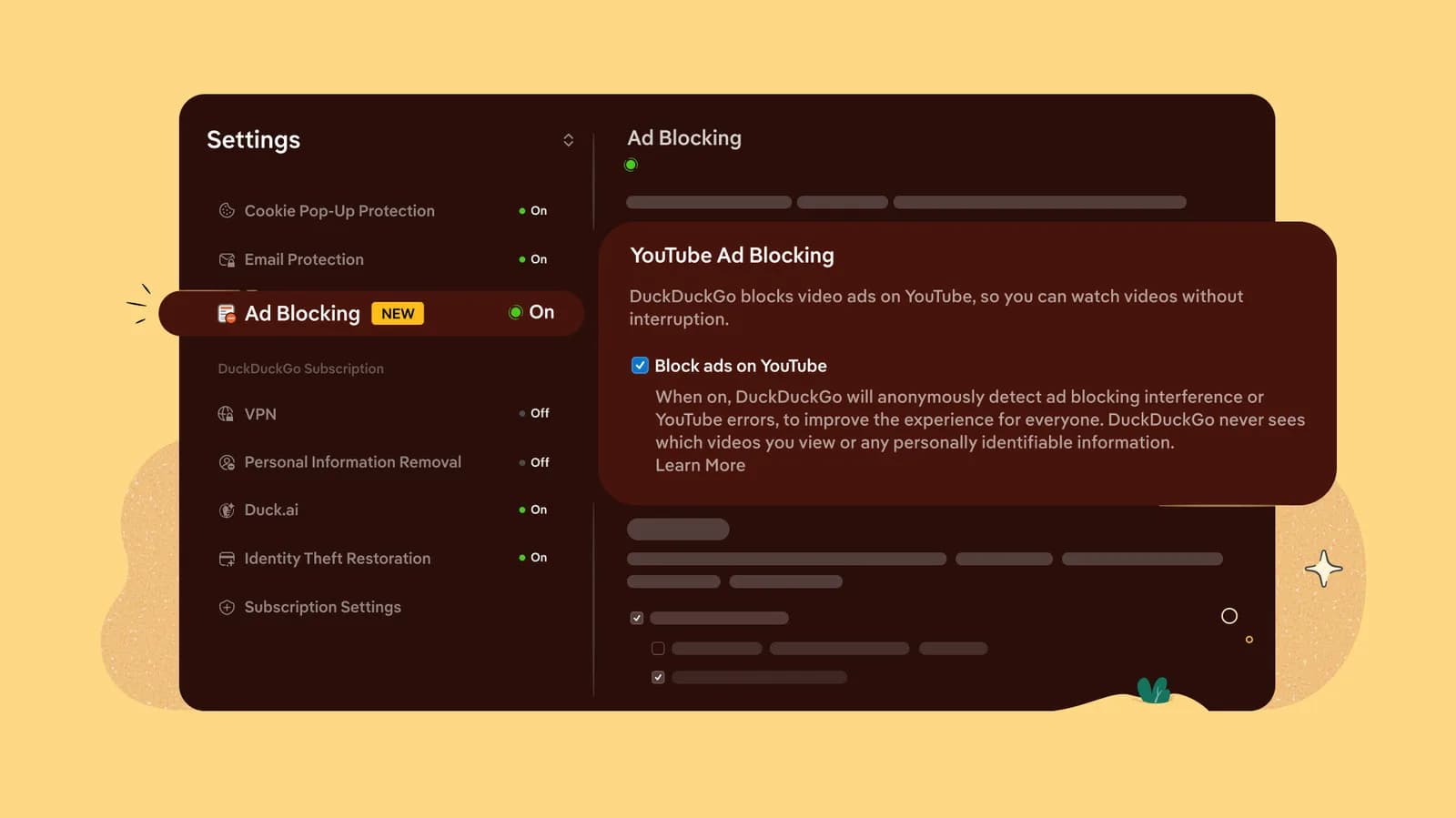 DuckDuckGo 瀏覽器預設擋 YouTube 影片廣告，免費睇片真係穩陣？