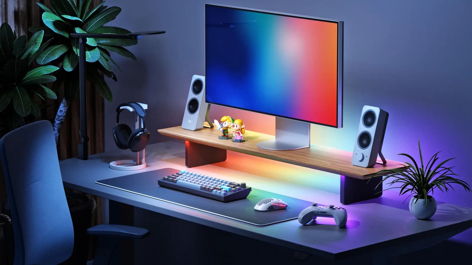 Nanoleaf 把工作燈、RGB 背光同配件架塞入一個螢幕底座