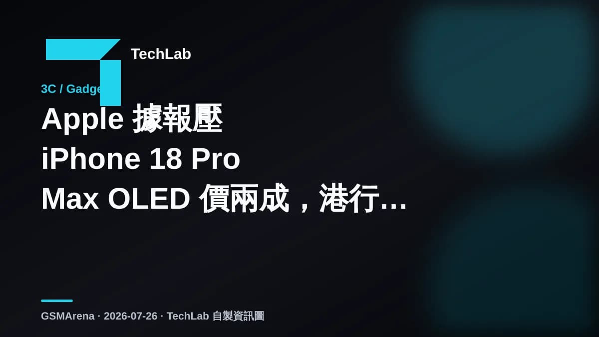 Apple 據報壓 iPhone 18 Pro Max OLED 價兩成，港行會少加價？