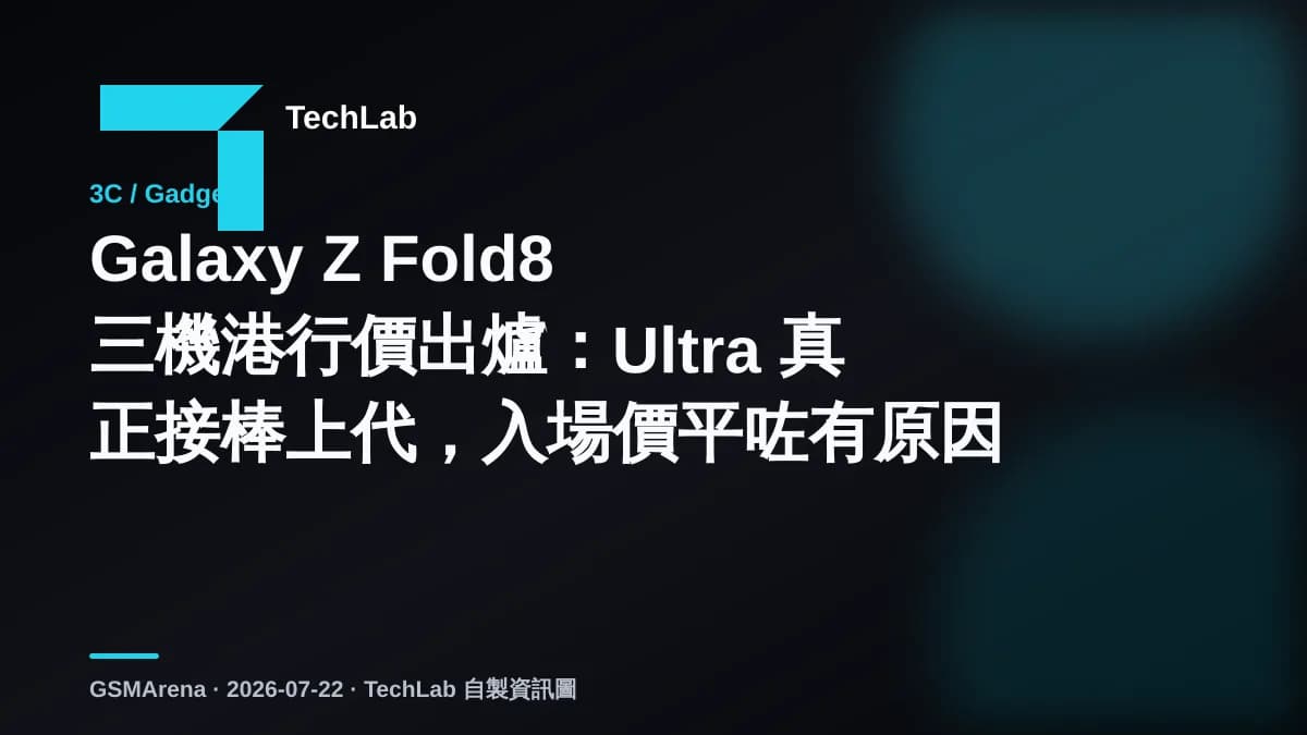 Galaxy Z Fold8 三機港行價出爐：Ultra 真正接棒上代，入場價平咗有原因