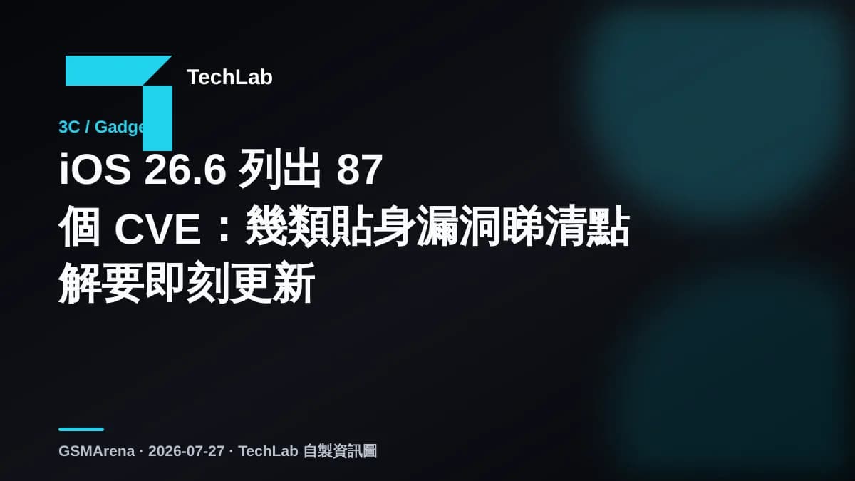 iOS 26.6 列出 87 個 CVE：幾類貼身漏洞睇清點解要即刻更新
