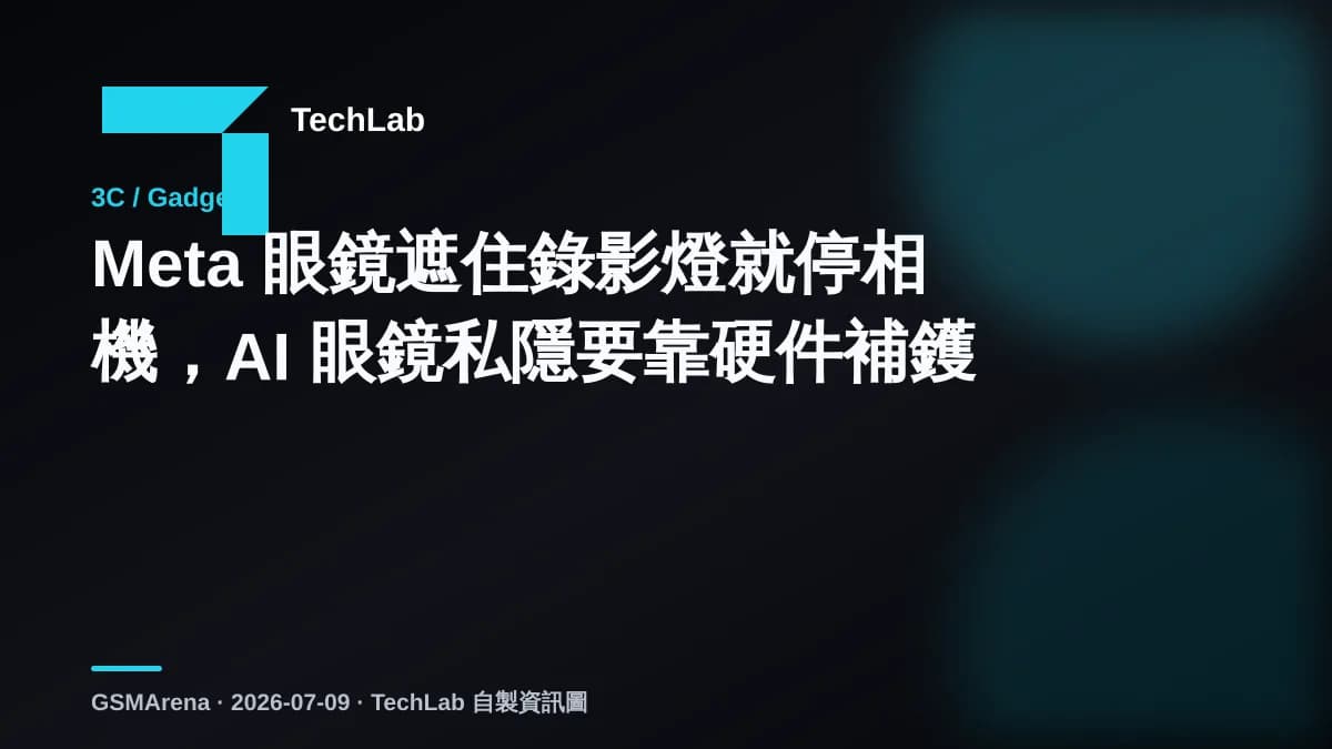 Meta 眼鏡遮住錄影燈就停相機，AI 眼鏡私隱要靠硬件補鑊