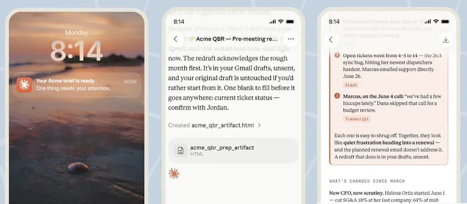 Claude Cowork 上 Web 同手機：AI agent 長任務可以離枱跟進