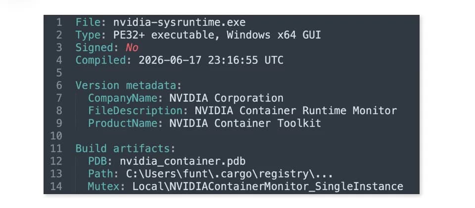LabubaRAT 扮 Nvidia runtime 元件控制 Windows：下載驅動點自保