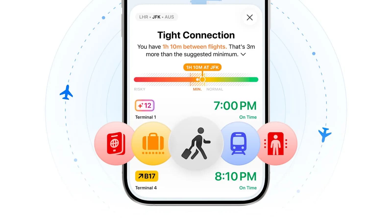 Flighty 新轉機助手：iPhone 幫你估閘口、安檢同轉 terminal 時間