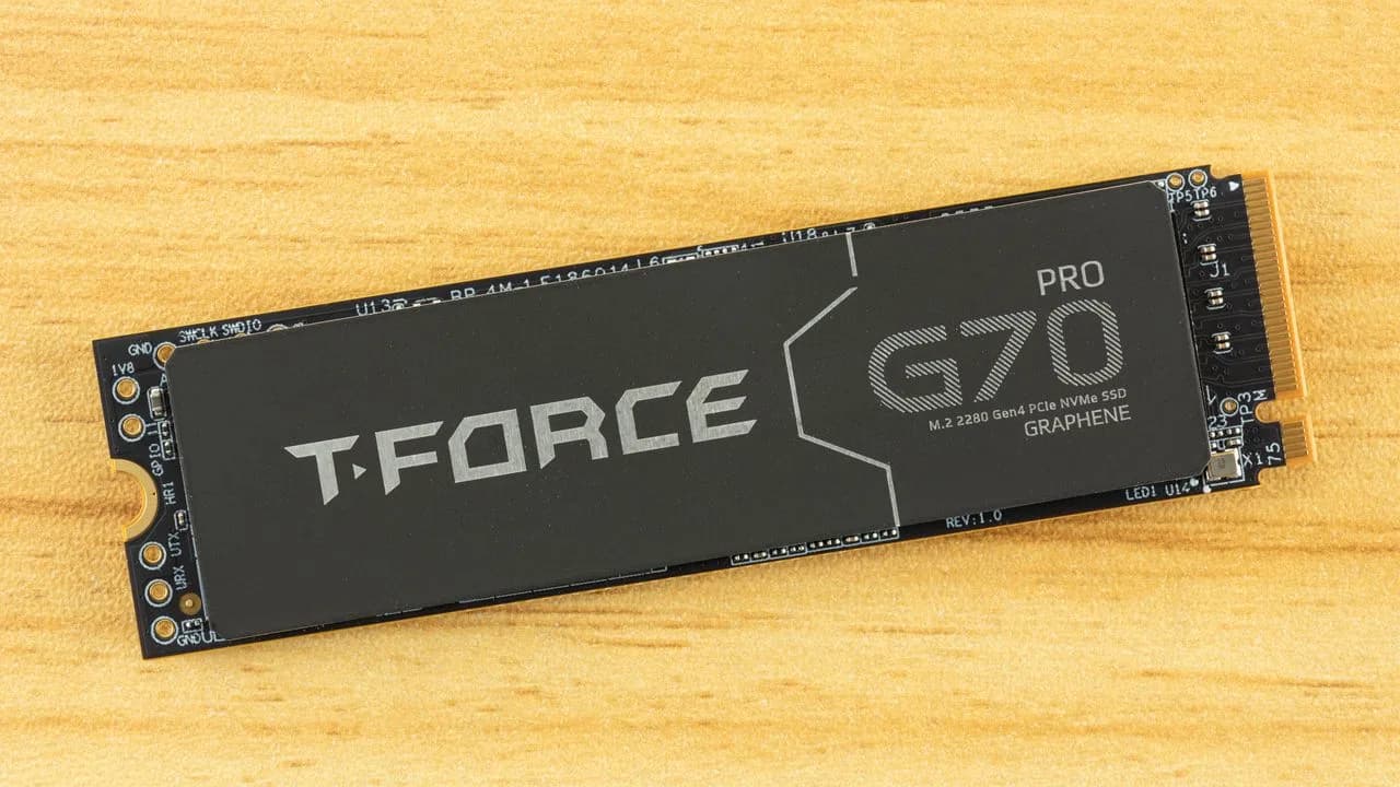 外媒實測 TeamGroup G70 Pro：DRAM Gen4 SSD 抵玩，但 laptop 要避