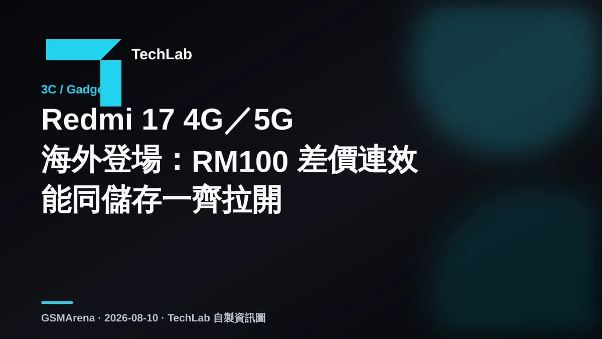 Redmi 17 4G／5G 海外登場：RM100 差價連效能同儲存一齊拉開