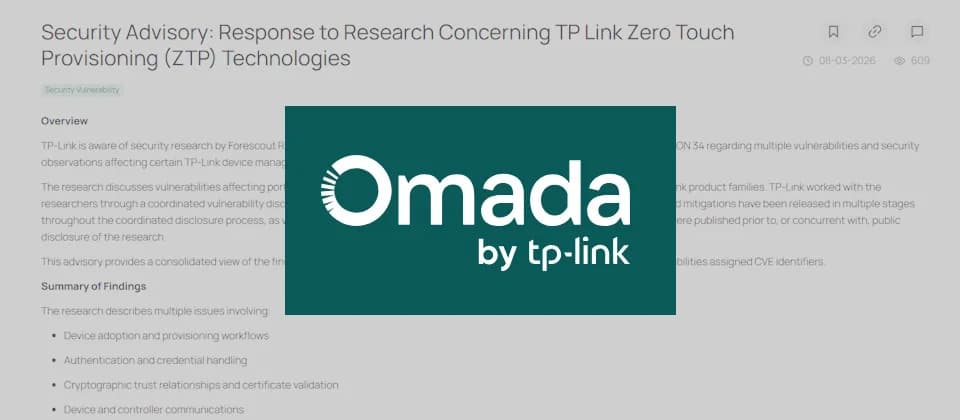 TP-Link Omada 七項漏洞要補:受影響產品同 IT 管理員處理清單