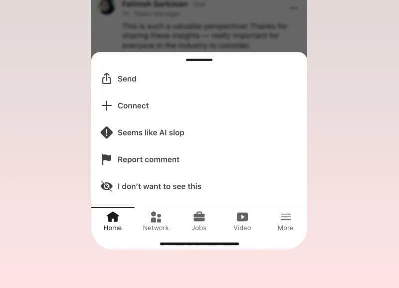 LinkedIn「AI 垃圾」掣逾百萬人撳過：舉報分類器點樣改寫求職資訊流