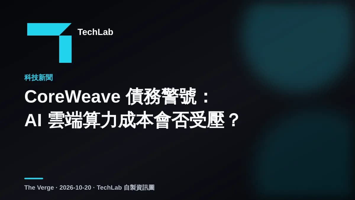 CoreWeave 債務警號：AI 雲端算力成本會否受壓？