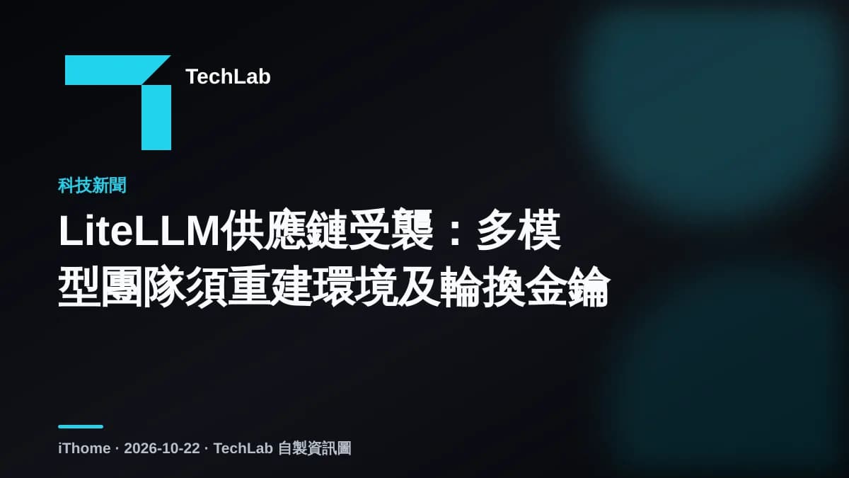 LiteLLM供應鏈受襲：多模型團隊須重建環境及輪換金鑰