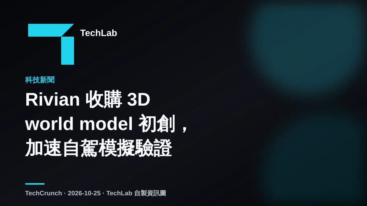Rivian 收購 3D world model 初創，加速自駕模擬驗證