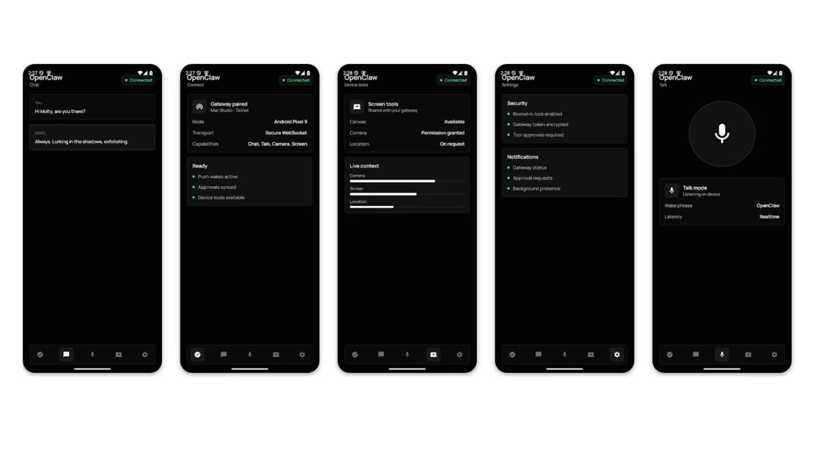 OpenClaw 手機 app 上架:AI agent 開始用到相機、通知同位置