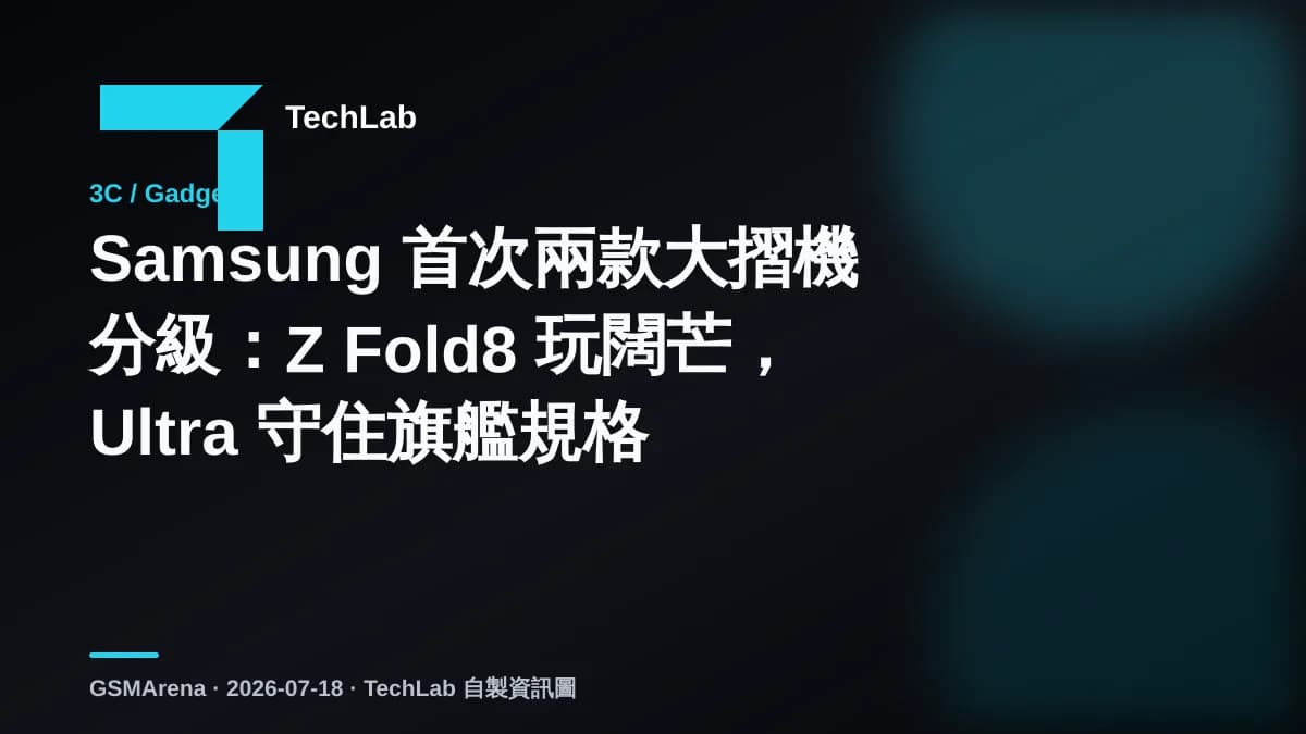 Samsung 首次兩款大摺機分級:Z Fold8 玩闊芒,Ultra 守住旗艦規格
