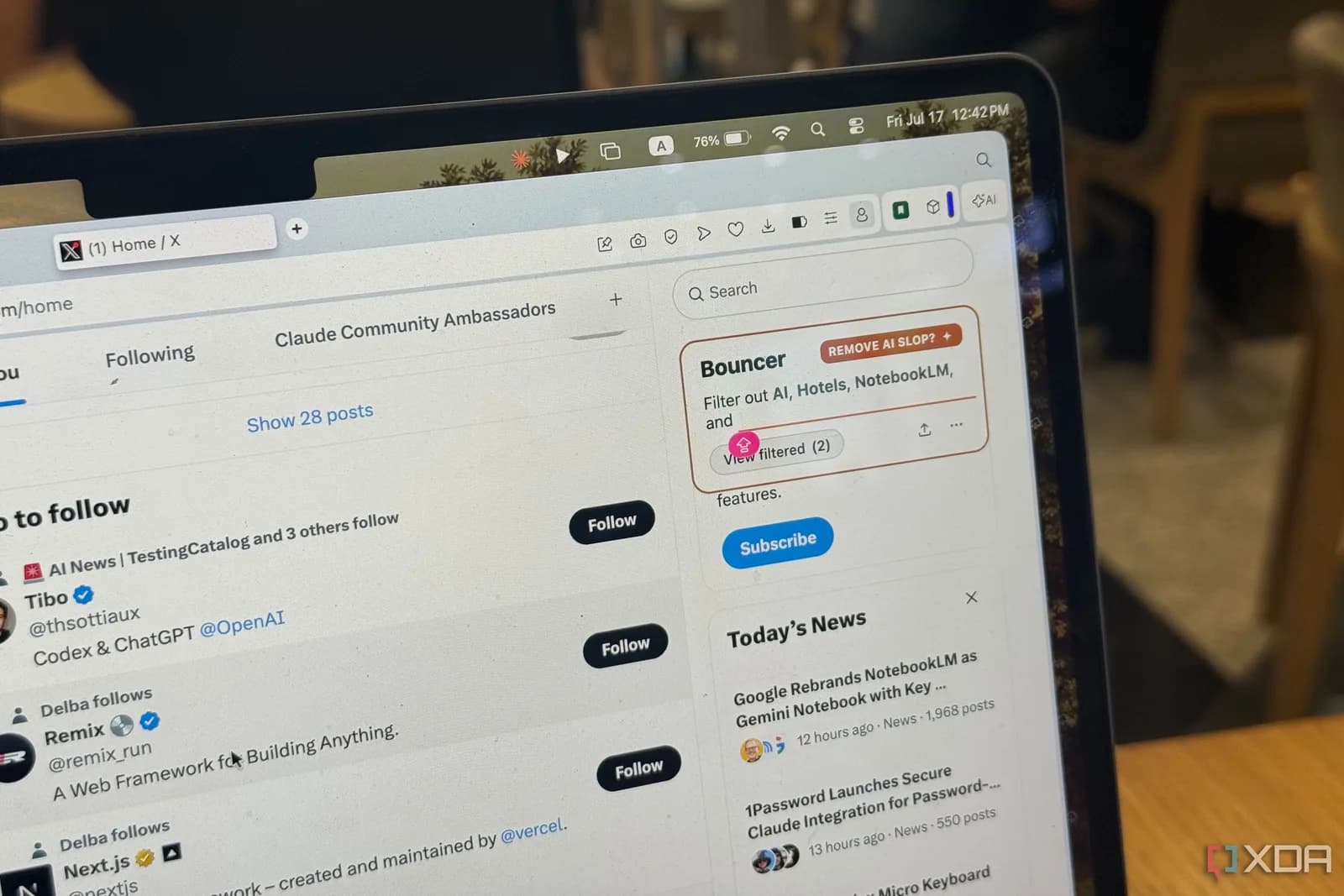 用本機 LLM 執 X 時間線:X Recommender Plus 私隱同速度仲有幾關要過