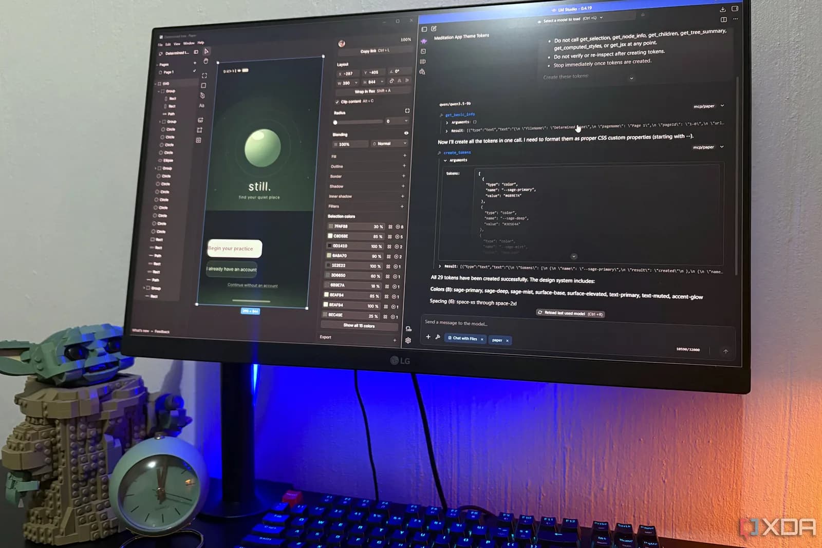 Paper 接駁 LM Studio 本地模型:AI 改 UI 同 design tokens 點樣玩