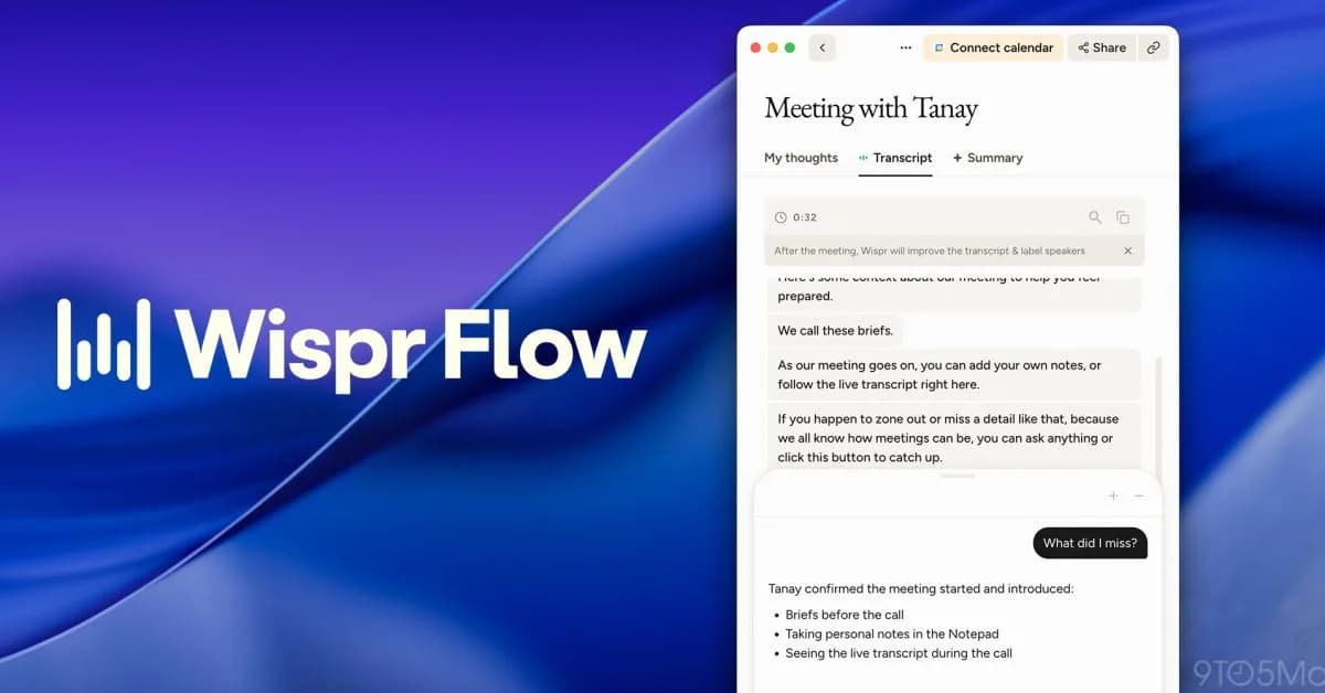 Wispr Flow 走出聽寫工具:Notetaker 想靠個人字典讀懂每場會議