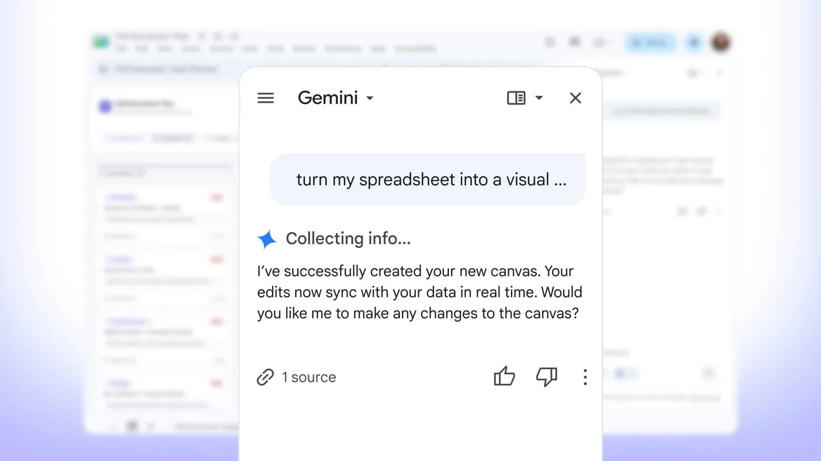 Google Sheets Canvas 將試算表變 mini-app:方便背後有刪資料風險