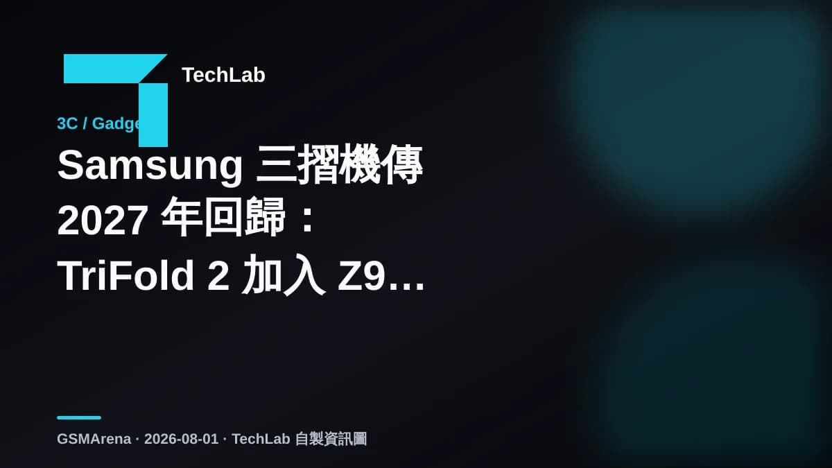 Samsung 三摺機傳 2027 年回歸:TriFold 2 加入 Z9 四機陣容