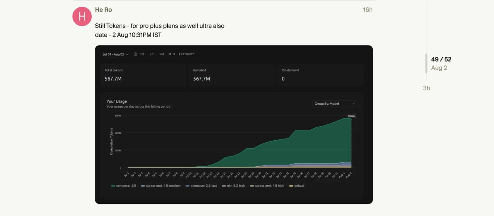 Cursor 用量頁一度收起逐筆成本:token 有數,帳單仍然難自己核對