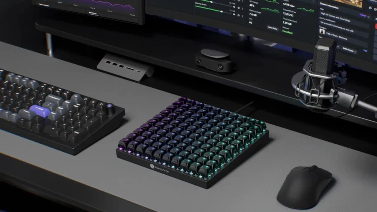 Keychron C100 8K 擺足 100 粒自訂鍵:剪片打機啱用,8K 只係搭單