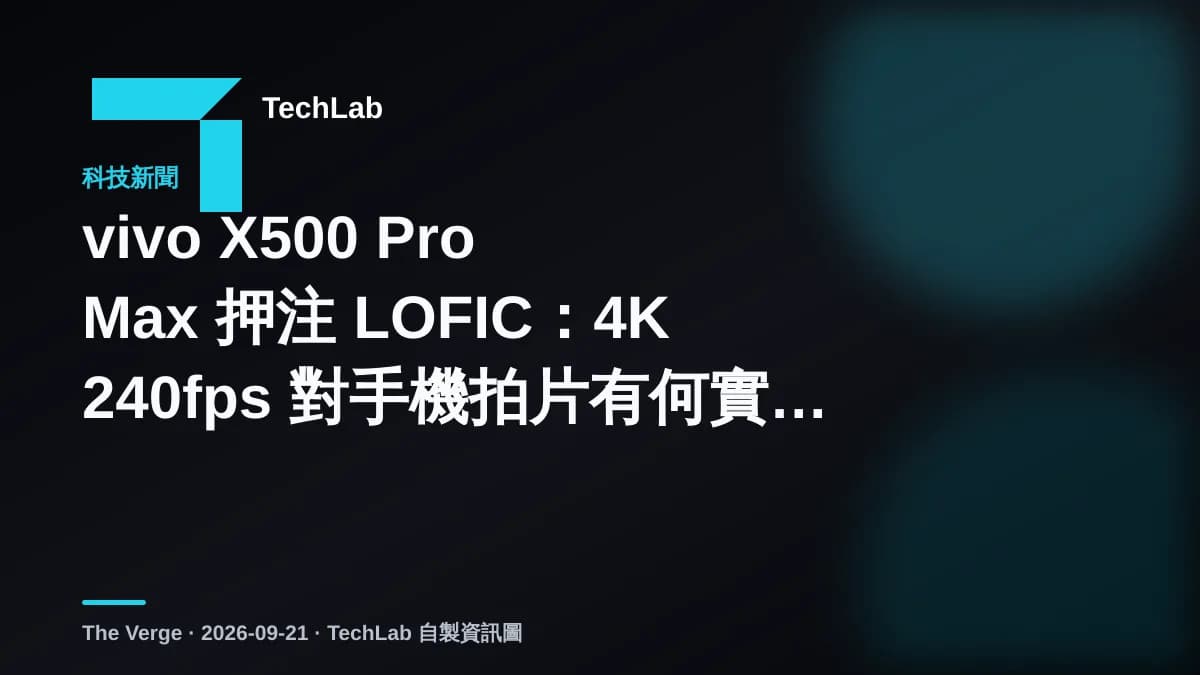 vivo X500 Pro Max 押注 LOFIC:4K 240fps 對手機拍片有何實際價值