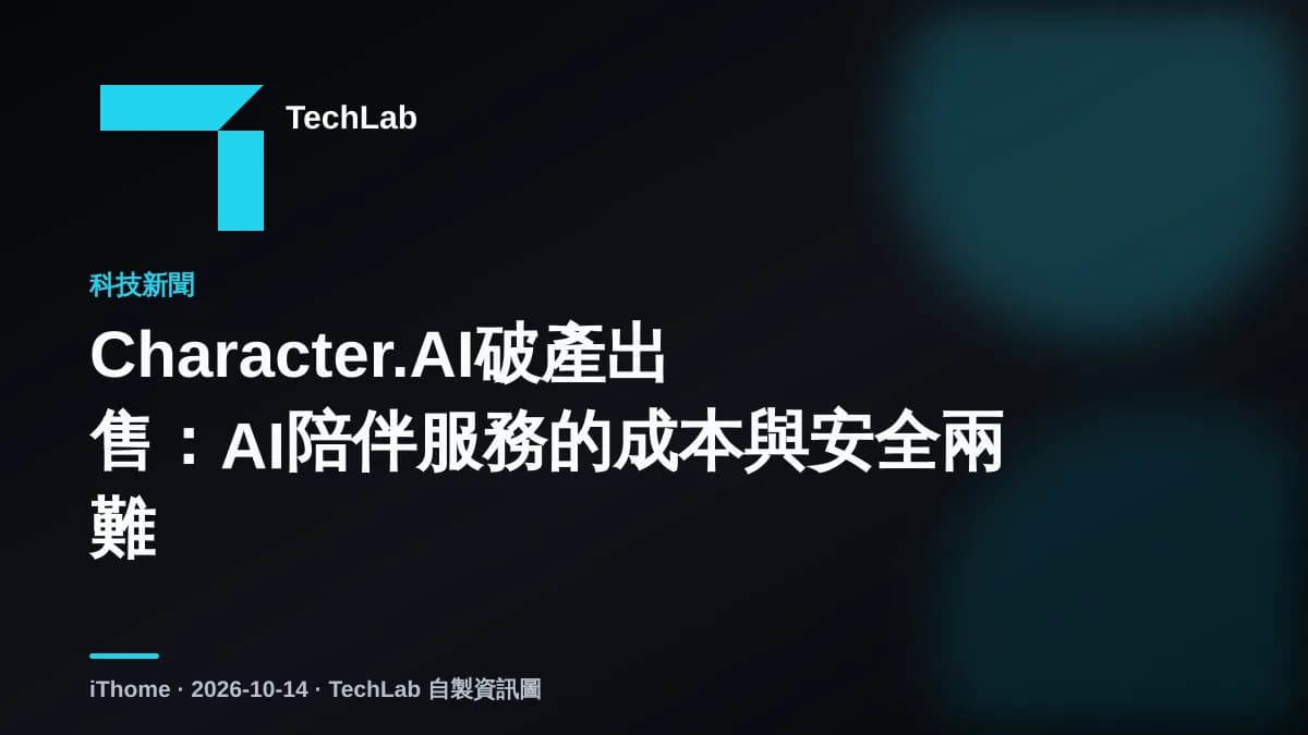 Character.AI破產出售:AI陪伴服務的成本與安全兩難