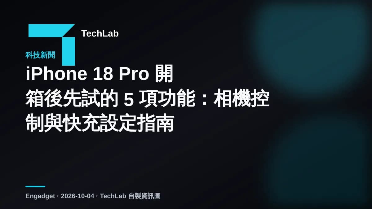 iPhone 18 Pro 開箱後先試的 5 項功能:相機控制與快充設定指南