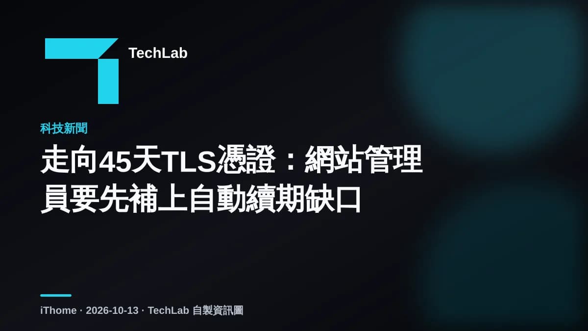 走向45天TLS憑證:網站管理員要先補上自動續期缺口