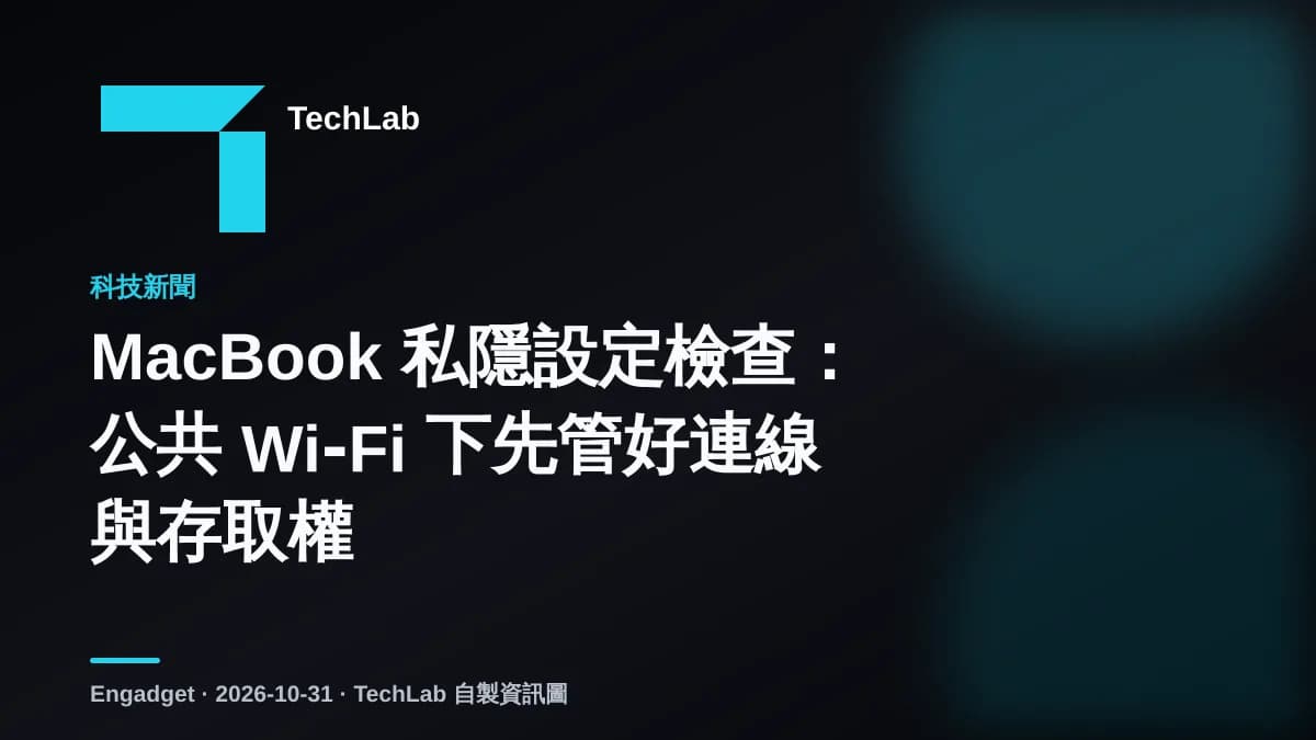 MacBook 私隱設定檢查:公共 Wi‑Fi 下先管好連線與存取權