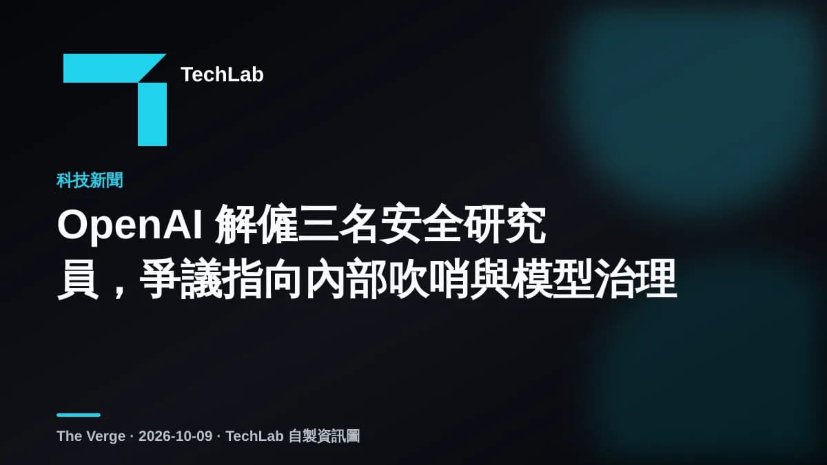 OpenAI 解僱三名安全研究員,爭議指向內部吹哨與模型治理