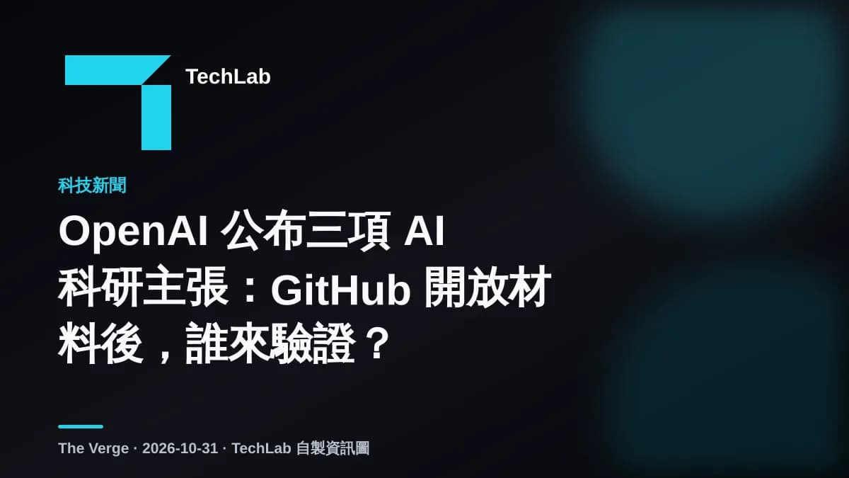 OpenAI 公布三項 AI 科研主張:GitHub 開放材料後,誰來驗證?