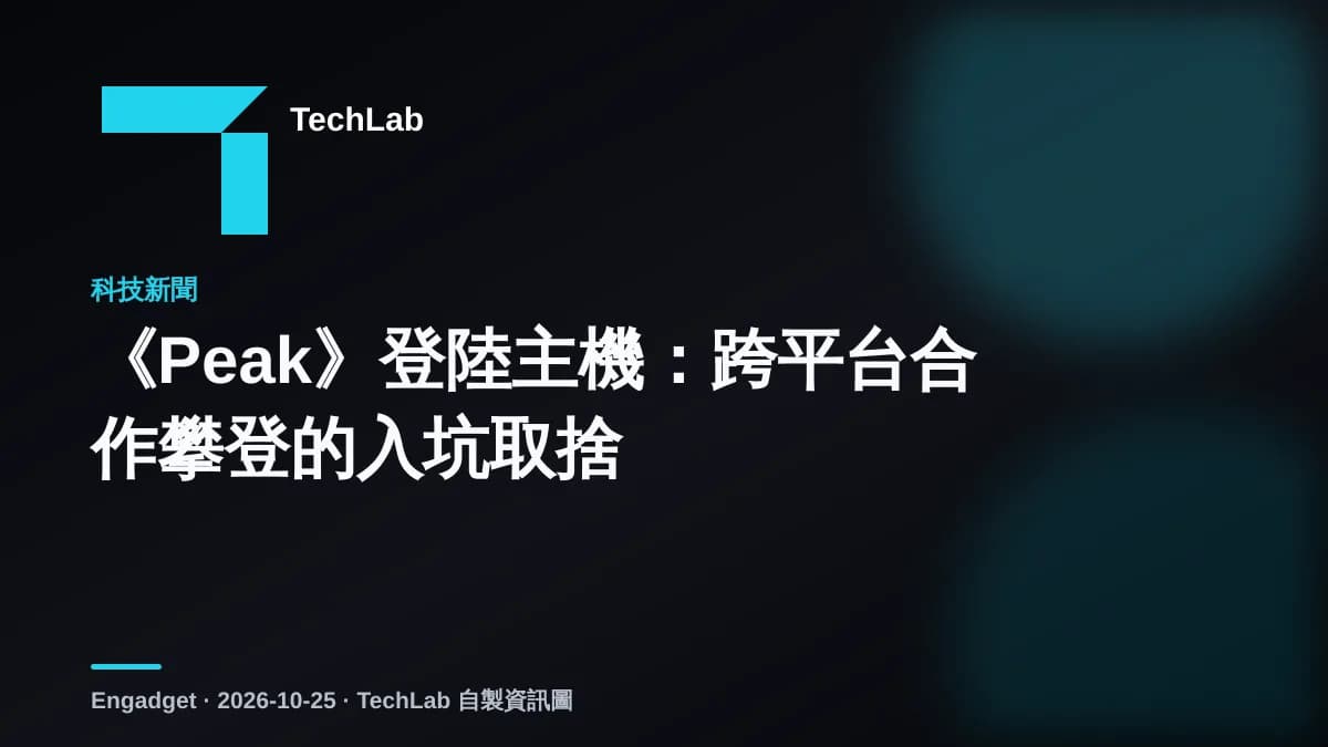 《Peak》登陸主機:跨平台合作攀登的入坑取捨