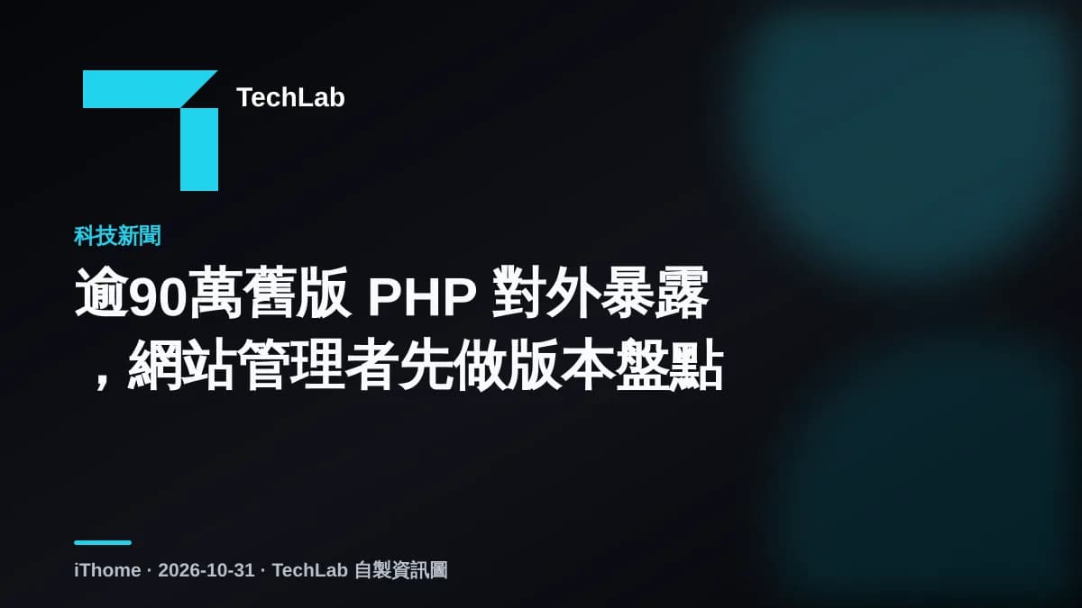 逾90萬舊版 PHP 對外暴露,網站管理者先做版本盤點
