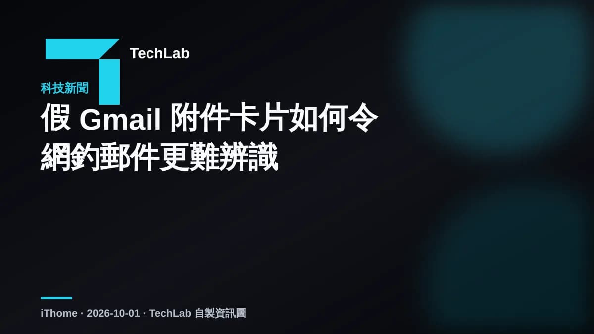 假 Gmail 附件卡片如何令網釣郵件更難辨識