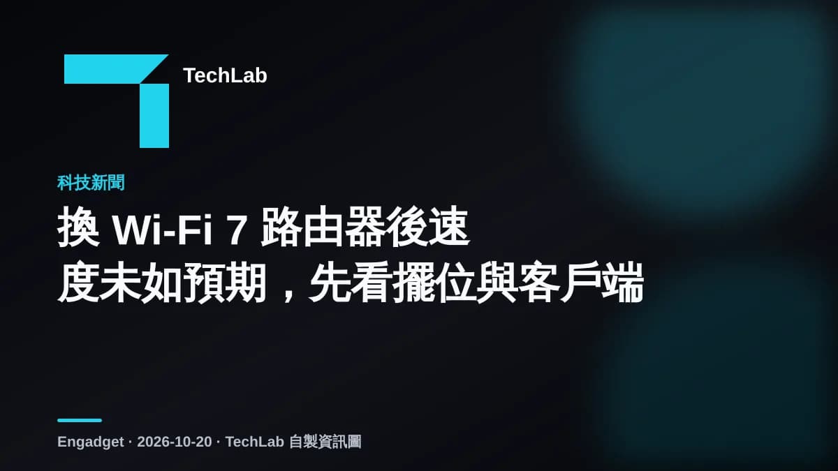 換 Wi-Fi 7 路由器後速度未如預期,先看擺位與客戶端