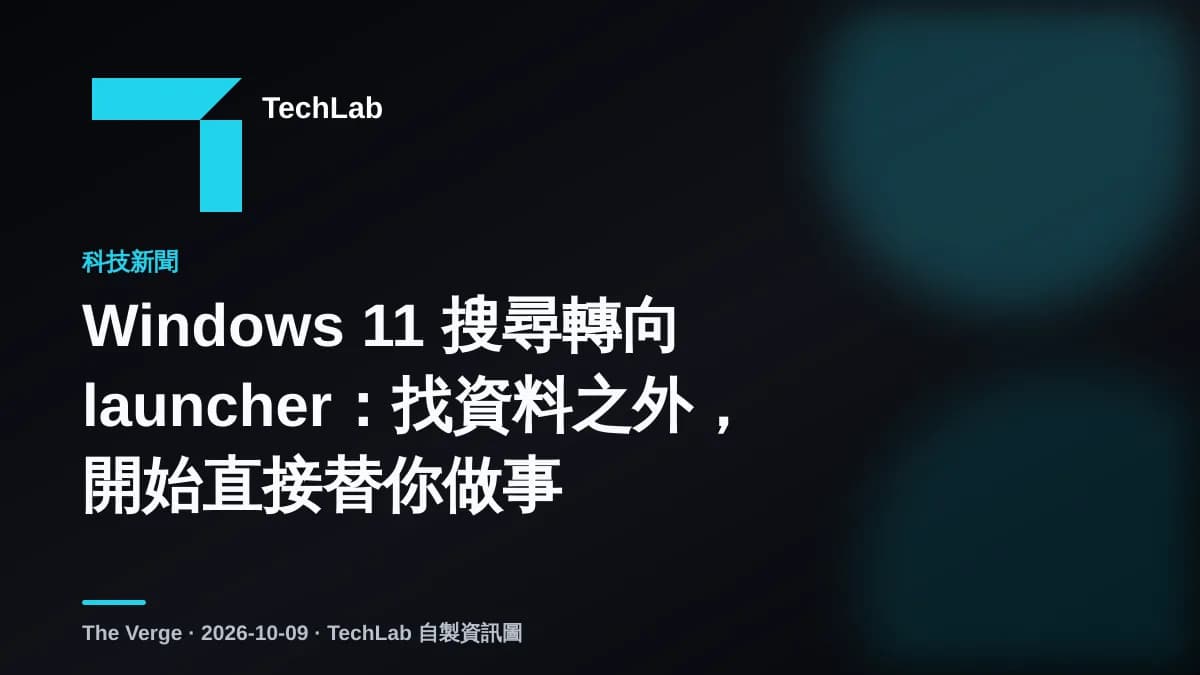 Windows 11 搜尋轉向 launcher:找資料之外,開始直接替你做事