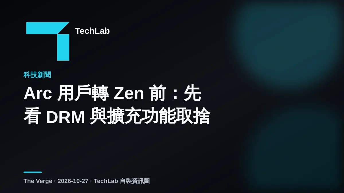 Arc 用戶轉 Zen 前:先看 DRM 與擴充功能取捨