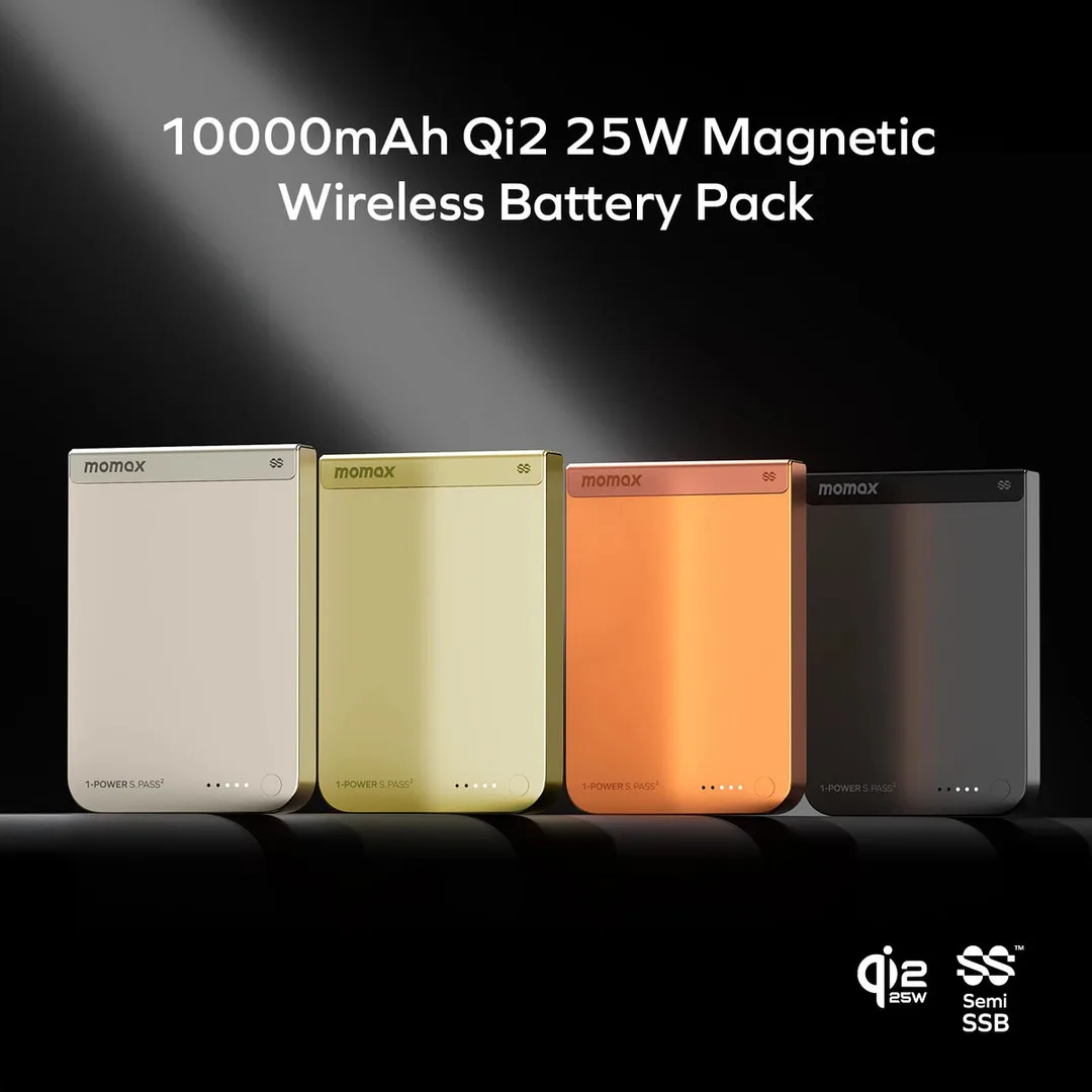 Momax 1-Power S.Pass² 半固態磁吸流動電源官方產品圖