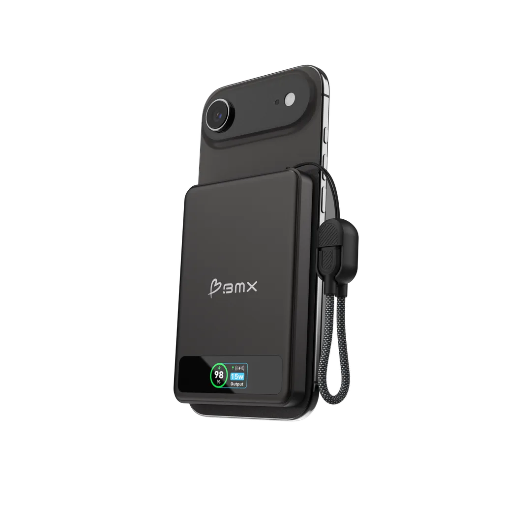 BMX SolidSafe 5K 黑色版，機面有 LCD 同 Qi2 磁吸充電位置