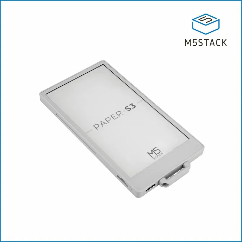 M5Stack PaperS3 正面產品圖,4.7 吋 E-Ink 觸控屏設計