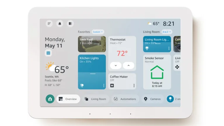Echo Hub 新 dashboard 顯示天氣、溫度、燈掣同智能家居 tiles
