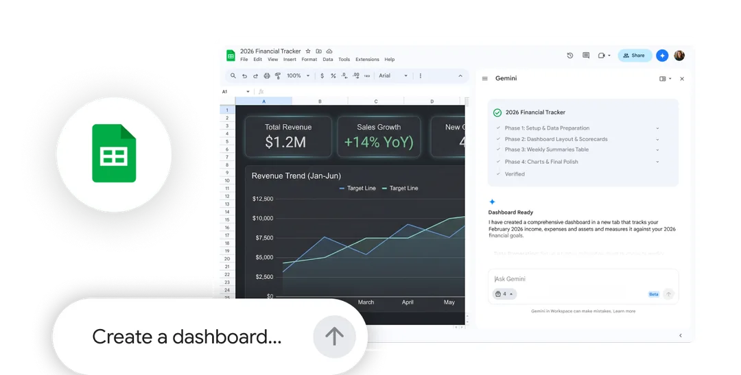Google Sheets 入面 Gemini 側欄協助做數據分析