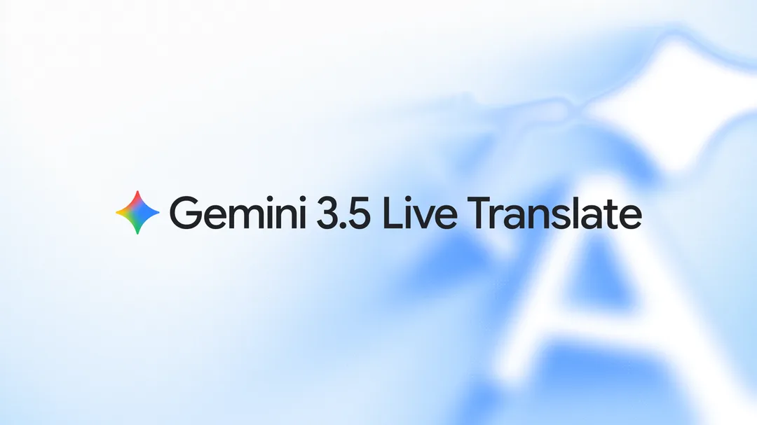 Gemini 3.5 Live Translate 官方示意圖,顯示即時語音翻譯場景