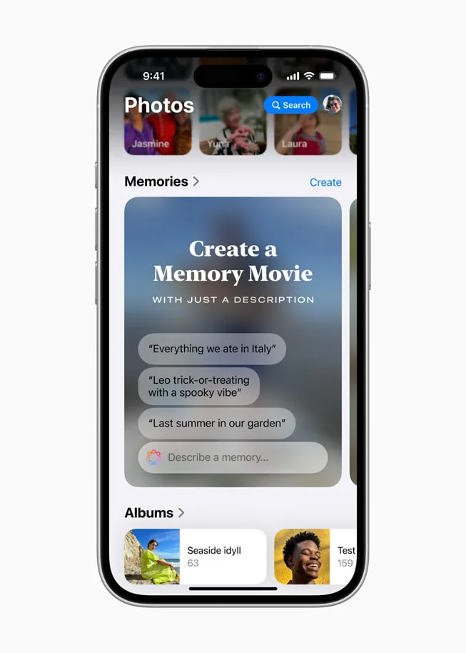 iPhone Photos app 入面用文字建立 Memory Movie 嘅畫面