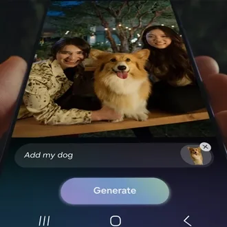 Galaxy 手機 Gallery 入面示範 AI prompt 加入物件