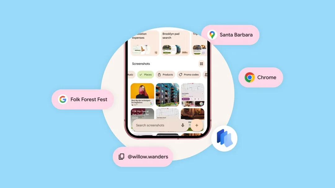 Google Blog 展示 Pixel Screenshots 用 AI 整理同搜尋截圖嘅產品圖